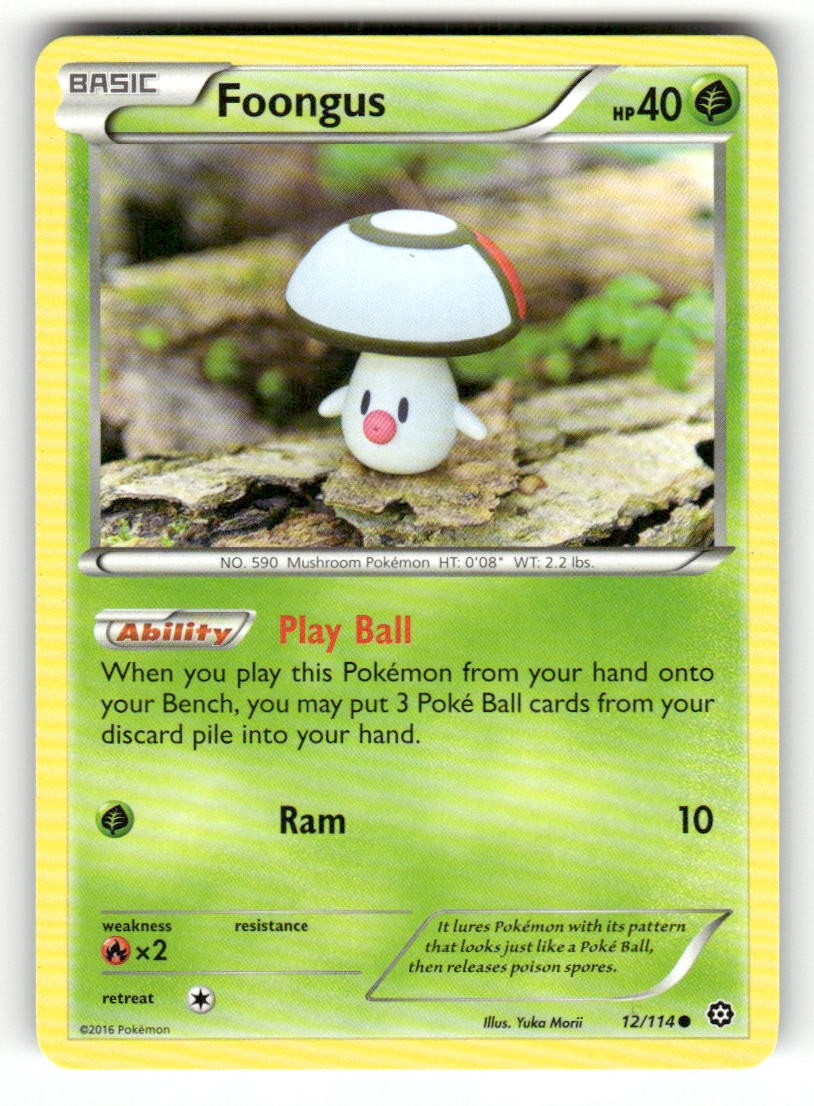 Foongus 12/114 Pokemon comune assedio a vapore moderatamente giocato Yuka Morii