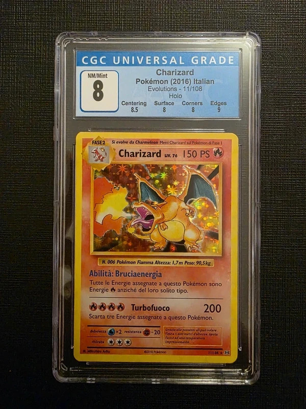 Pokémon Charizard Evoluzioni XY (2016) - 11/108 CGC 8