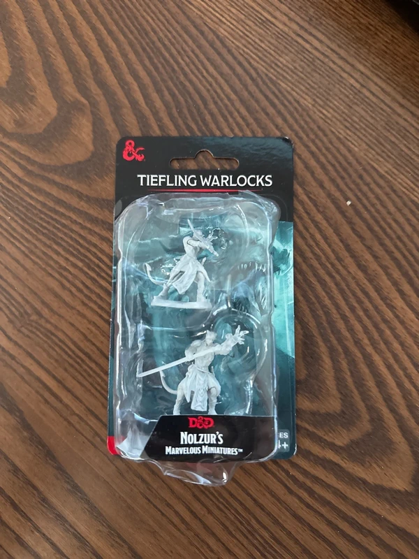 D&D miniature tiefling warlocks