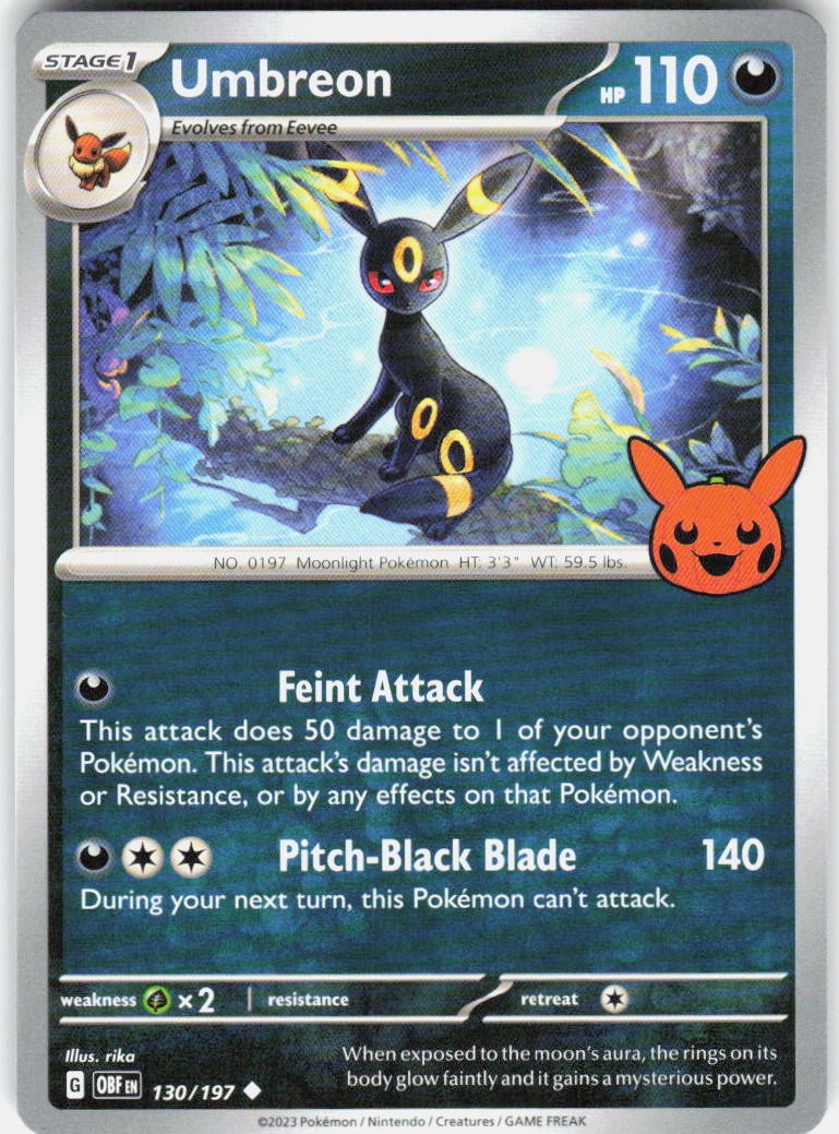 Pokemon Trucco o Scambio B00ster Bndl 2024 Umbreon 130/197] Nuovo con scatola 1-5
