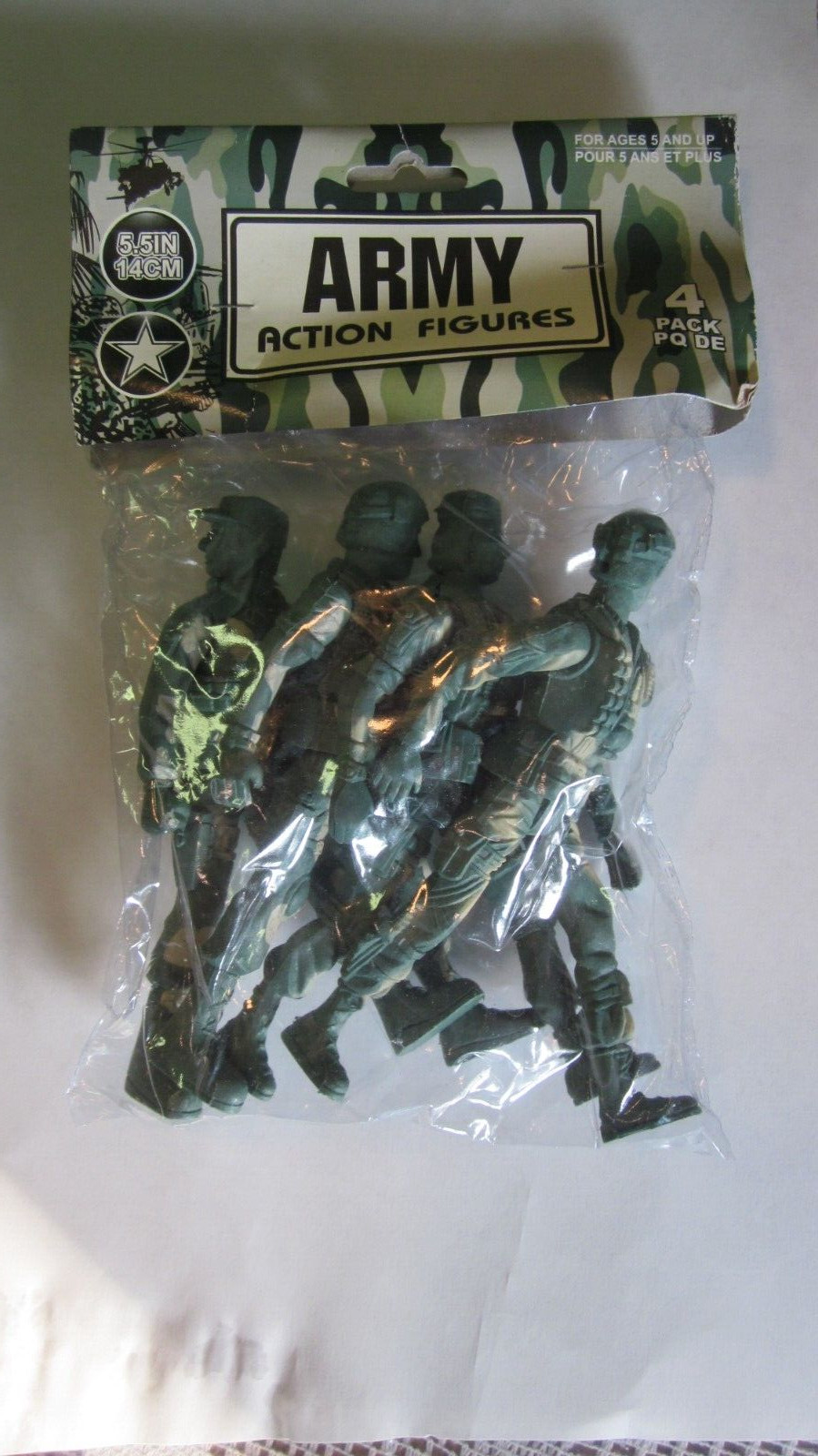 Confezione 4 Figurine Esercito Alto 5,5"