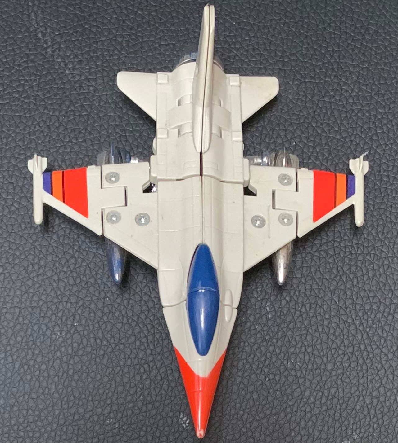 Modellino vintage 1985 Tonka Go-Bots MR-49 Heat Seeker Fighter Jet Robot