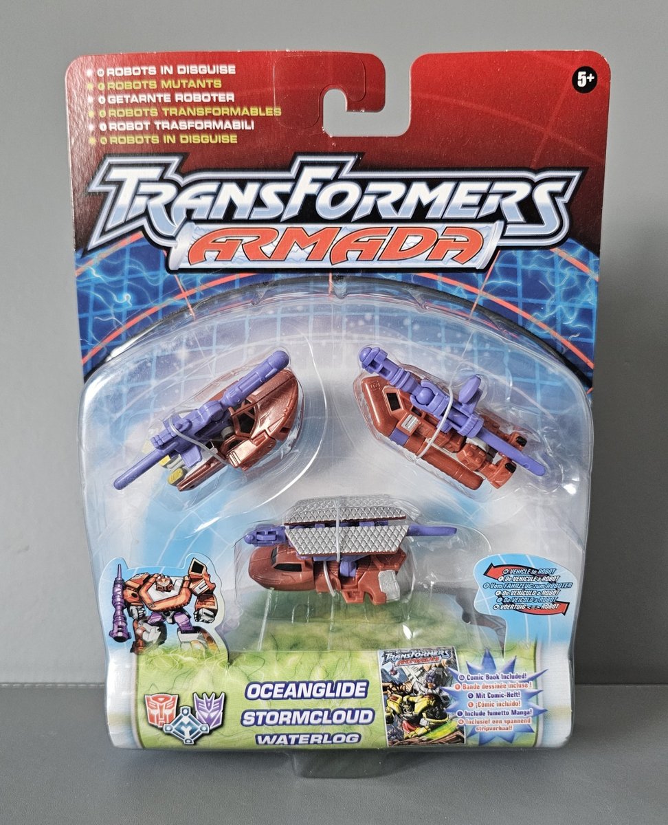 ACTION FIGURE TRANSFORMERS ARMADA OCEANGLIDE, STORMCLOUD, WATERLOG MINI-CON 
