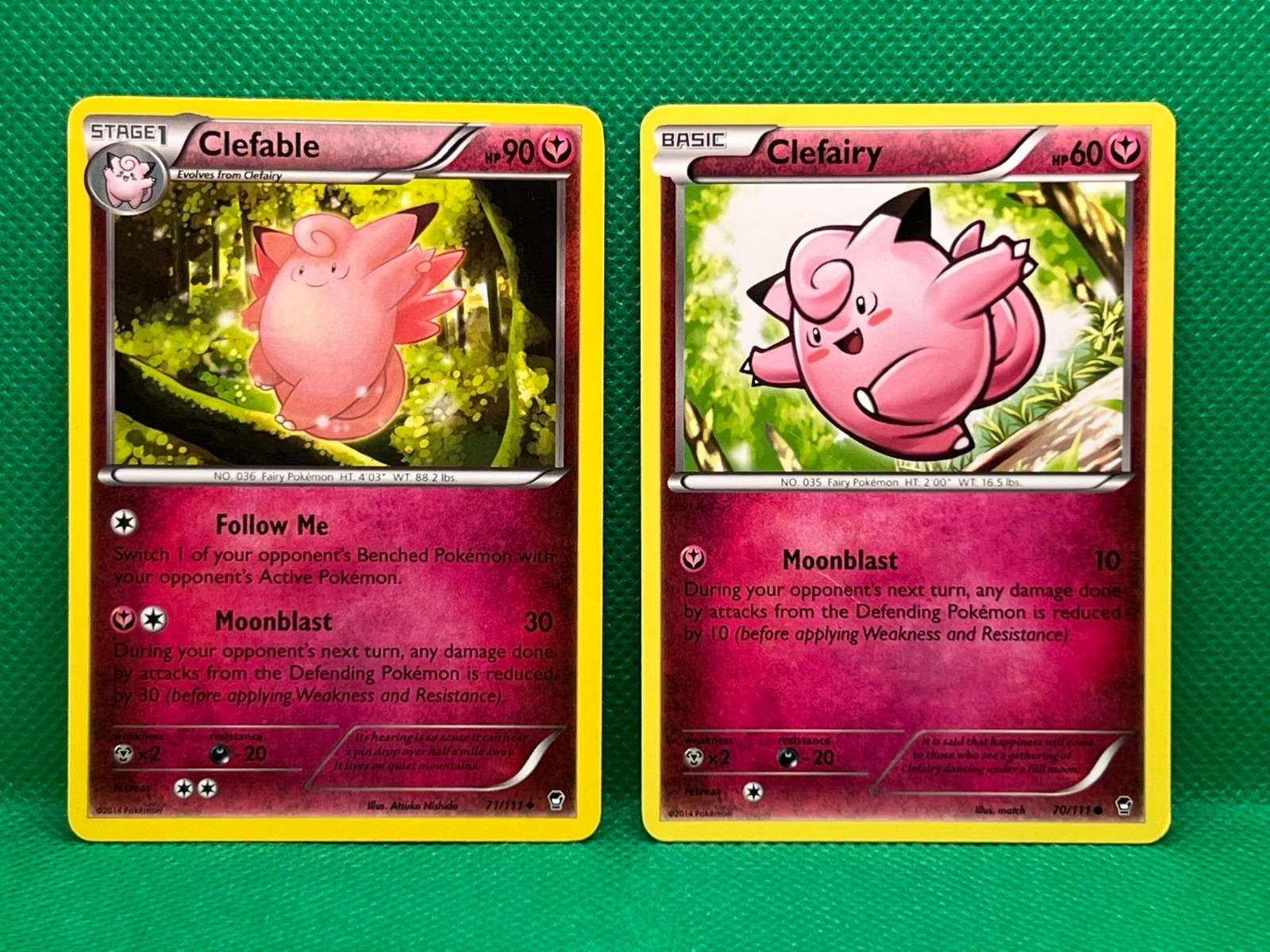Pokémon Tcg Clefable 71/111 & Clefairy 70/111 Pugni Furiosi Non Holo