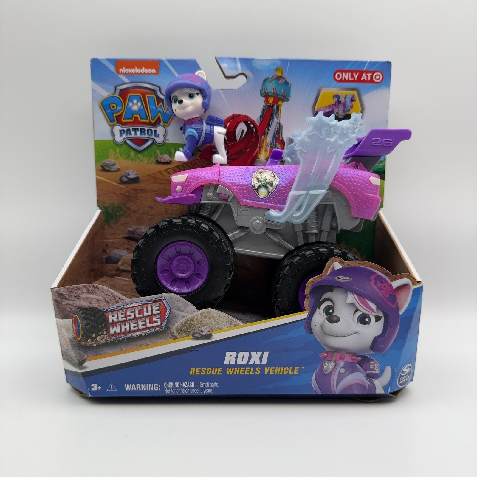 PAW Patrol Rescue Wheels Roxi Monster Truck Vehicle Figure Set Spin Master