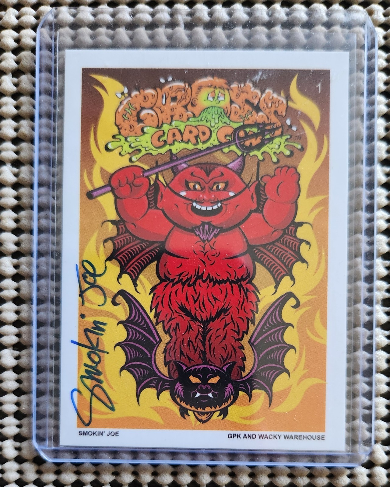 GROSS CARD CON CARTA PROMO SMOKIN JOE AUTOGRAFATA SP DEVIL LUKE WARM CHASE FIRMATA