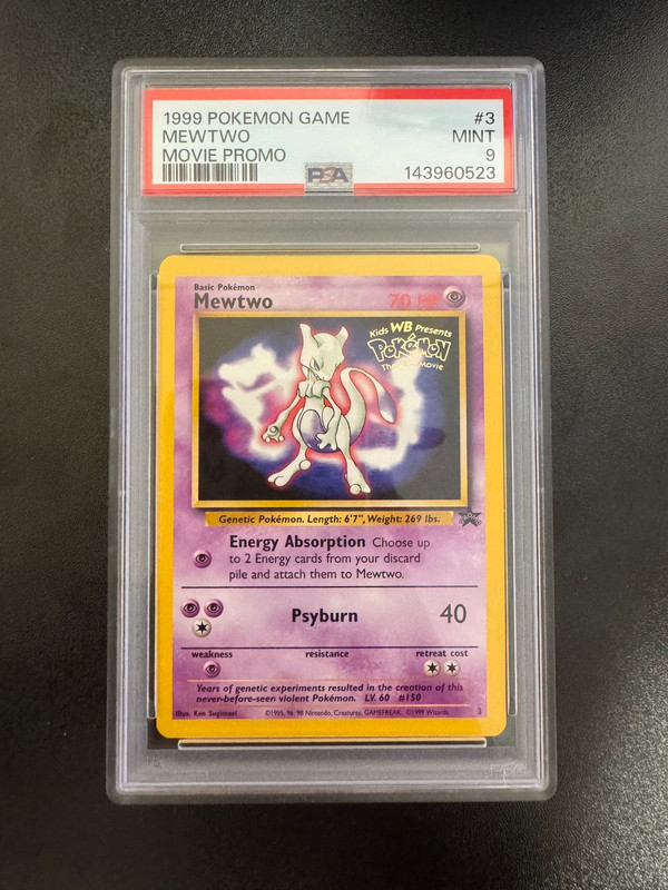 Mewtwo Movie Promo 3 1999 – PSA 9 MINT
