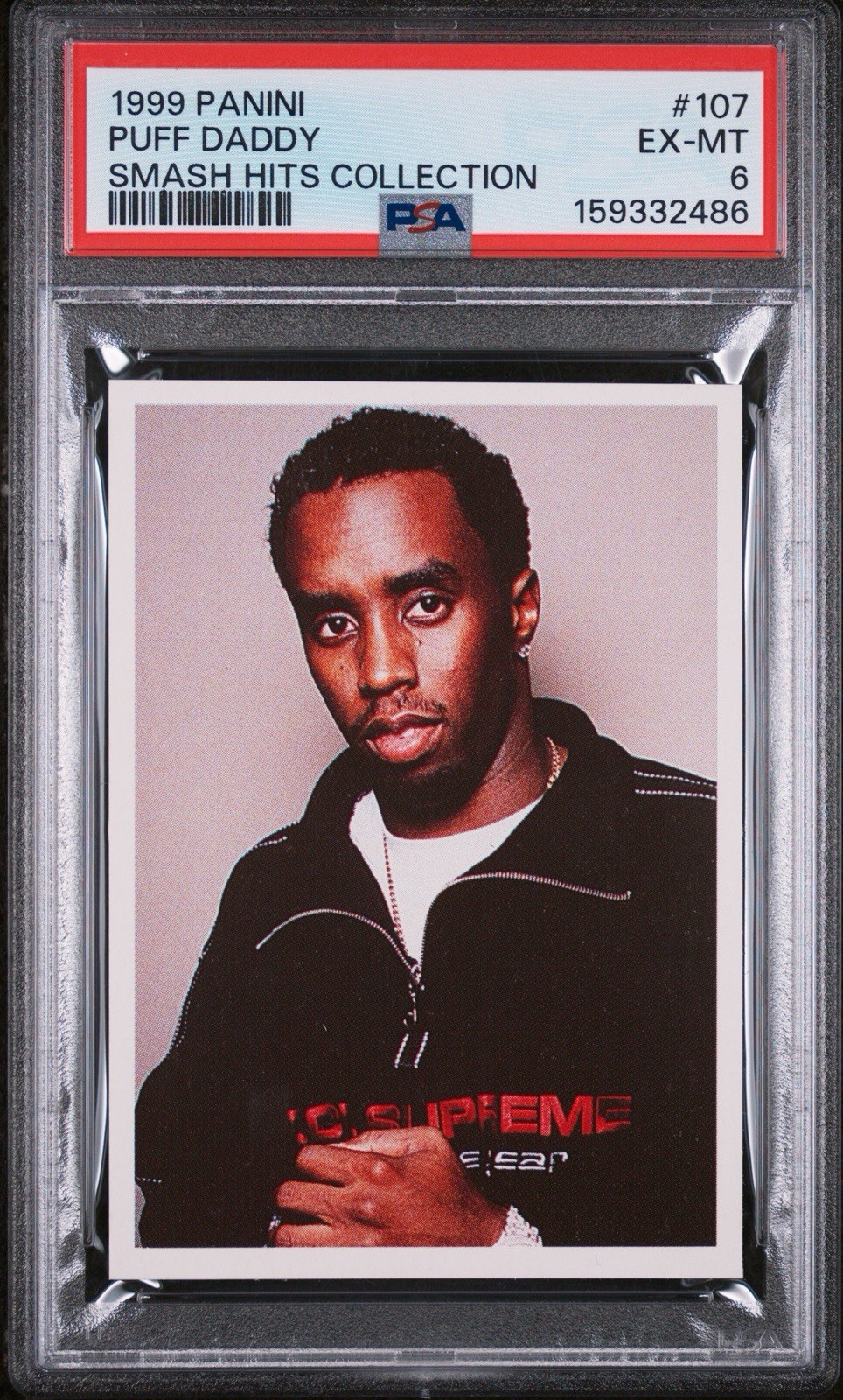 1999 Panini Smash Hits - Puff Daddy “Diddy” RC #107 PSA 6