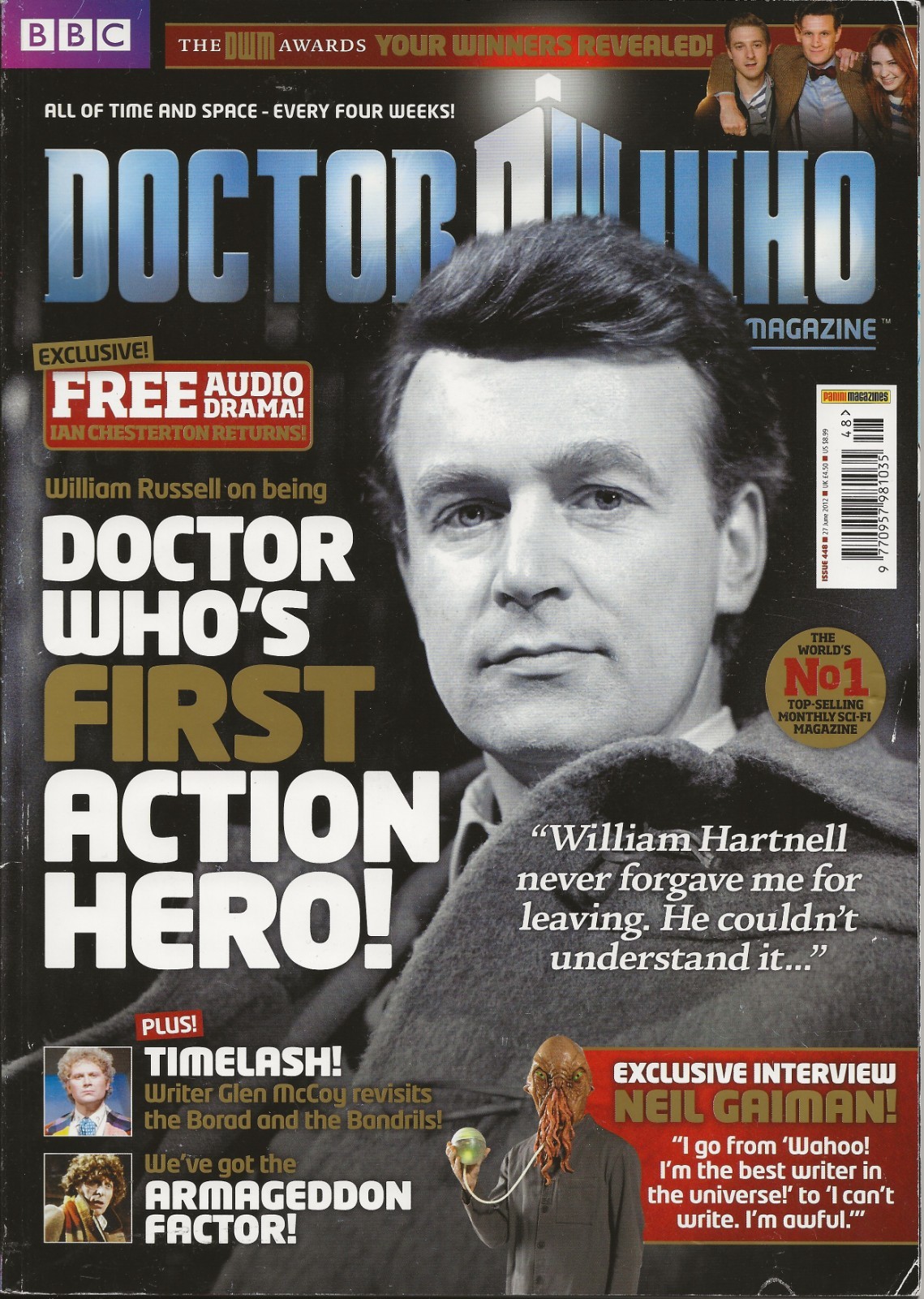 Doctor Who Magazine Issue 448 June 2012 William Russell /Ian Chesterton on cover