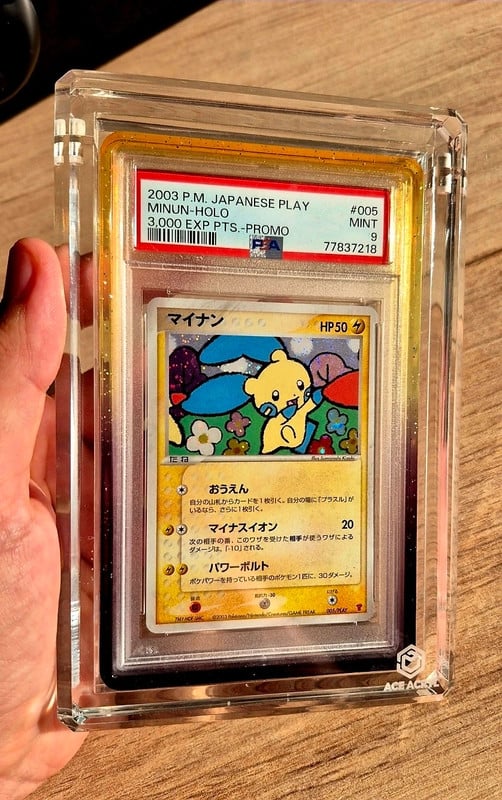 Pokémon minun holo swirl 🌀 3000 points promo japanese play PSA9 mint