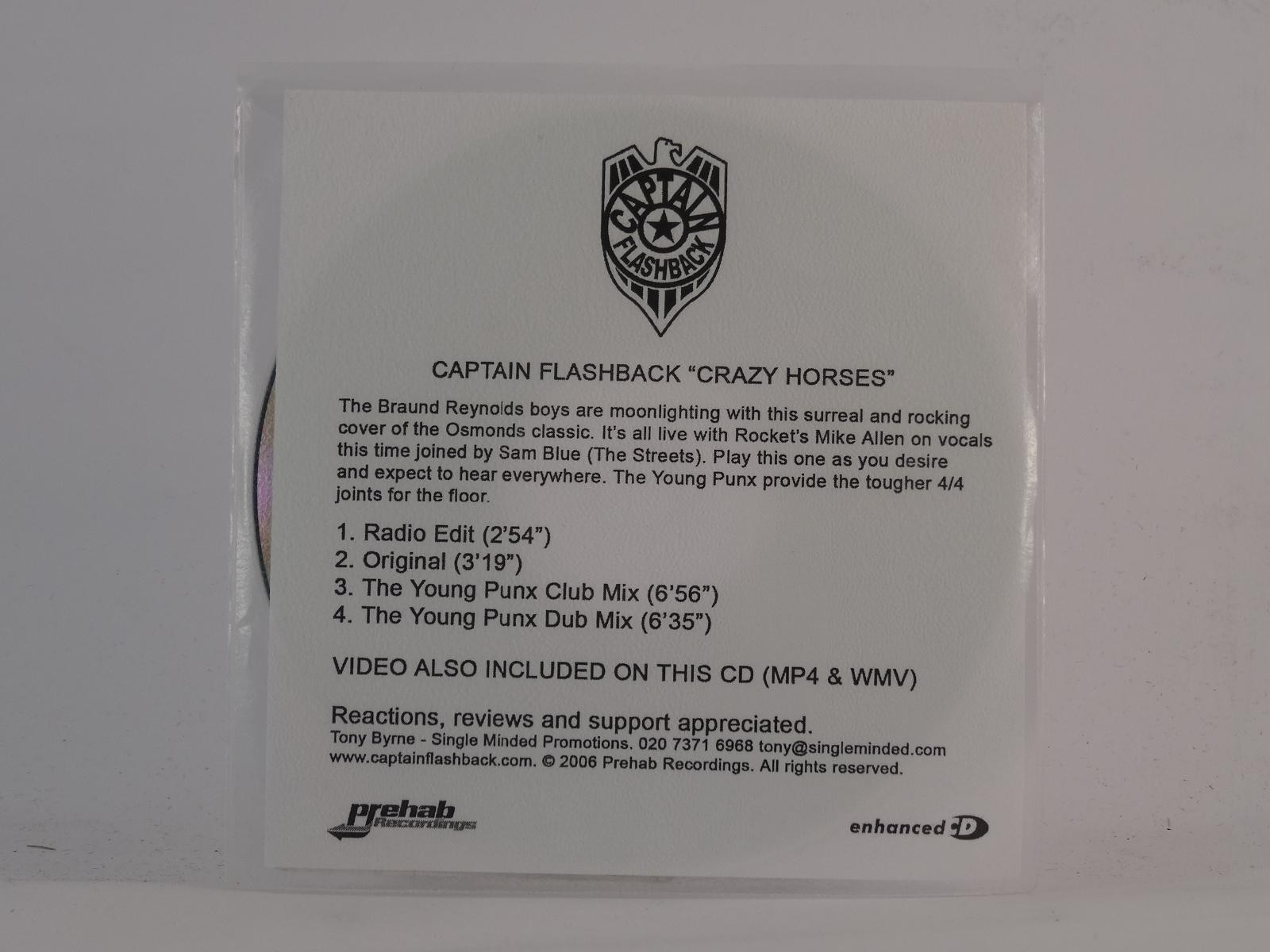 CAPTAIN FLASHBACK CRAZY HORSES (E56) 4 Track Promo CD Single plus Picture Sleeve