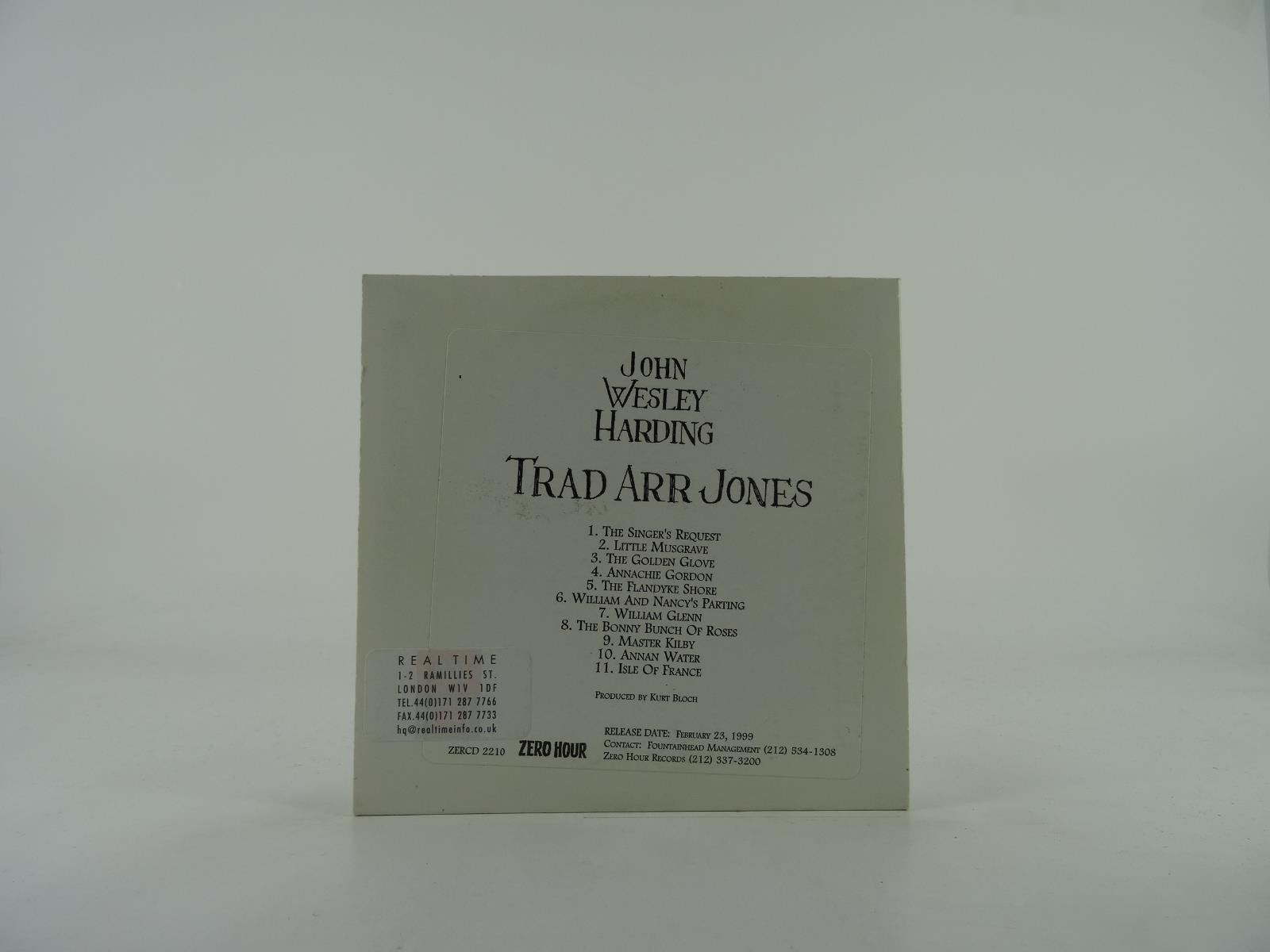 JOHN WESLEY HARDING TRAD ARR JONES (287) 11 Track Promo CD Album including Card 