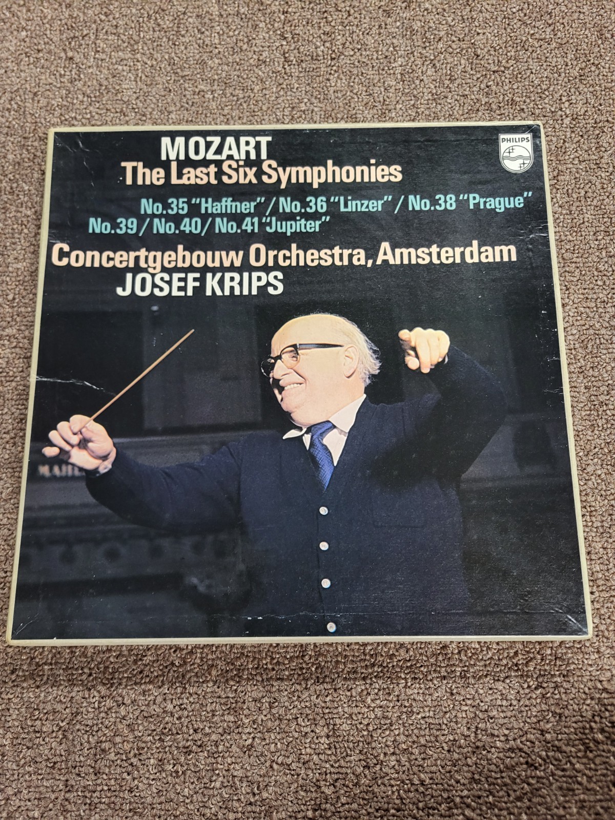MOZART The Last Six Symphonies-Josef Krips PHILIPS  3 LP BOX SET Vynil