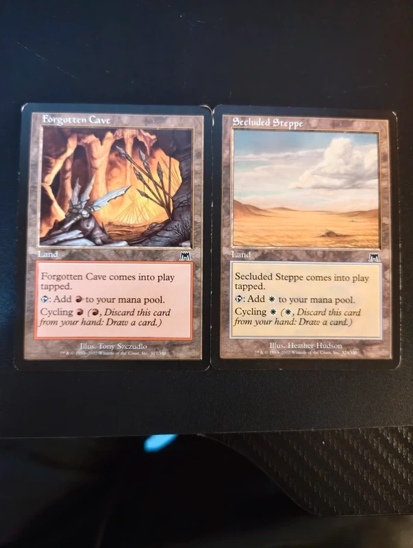 Magic The Gathering – Forgotten Cave + Secluded Steppe – Onslaught 2002