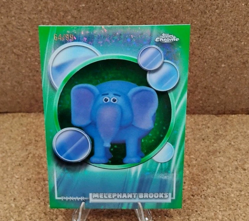 2026 Topps Chrome Disney MELEPHANT BROOKS #191 Mini diamanti verdi /99 Toy Story