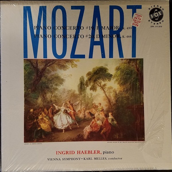 Wolfgang Amadeus Mozart : Ingrid Haebler, Wiener Symphoniker Conductor Carl Mell