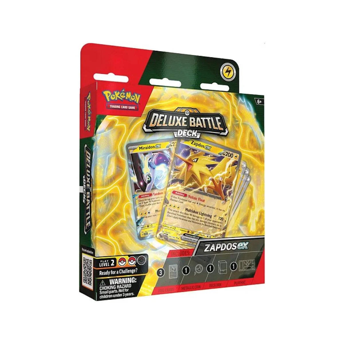 Pokémon TCG Mazzo Battaglia Deluxe Zapdos ex Set Pronto 60 Carte + Card Codice