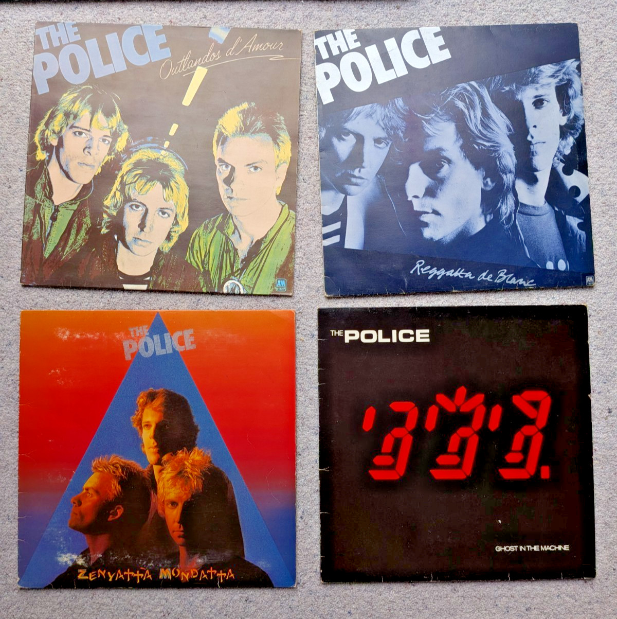 The Police 4 Vinyl Album Bundle. Outlandos/Regatta/Zenyatta/Ghost In The machine