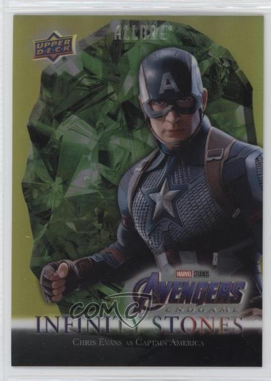 2022 Marvel Allure Gold Time Stone 13/99 Chris Evans nel ruolo di Capitan America 0e3