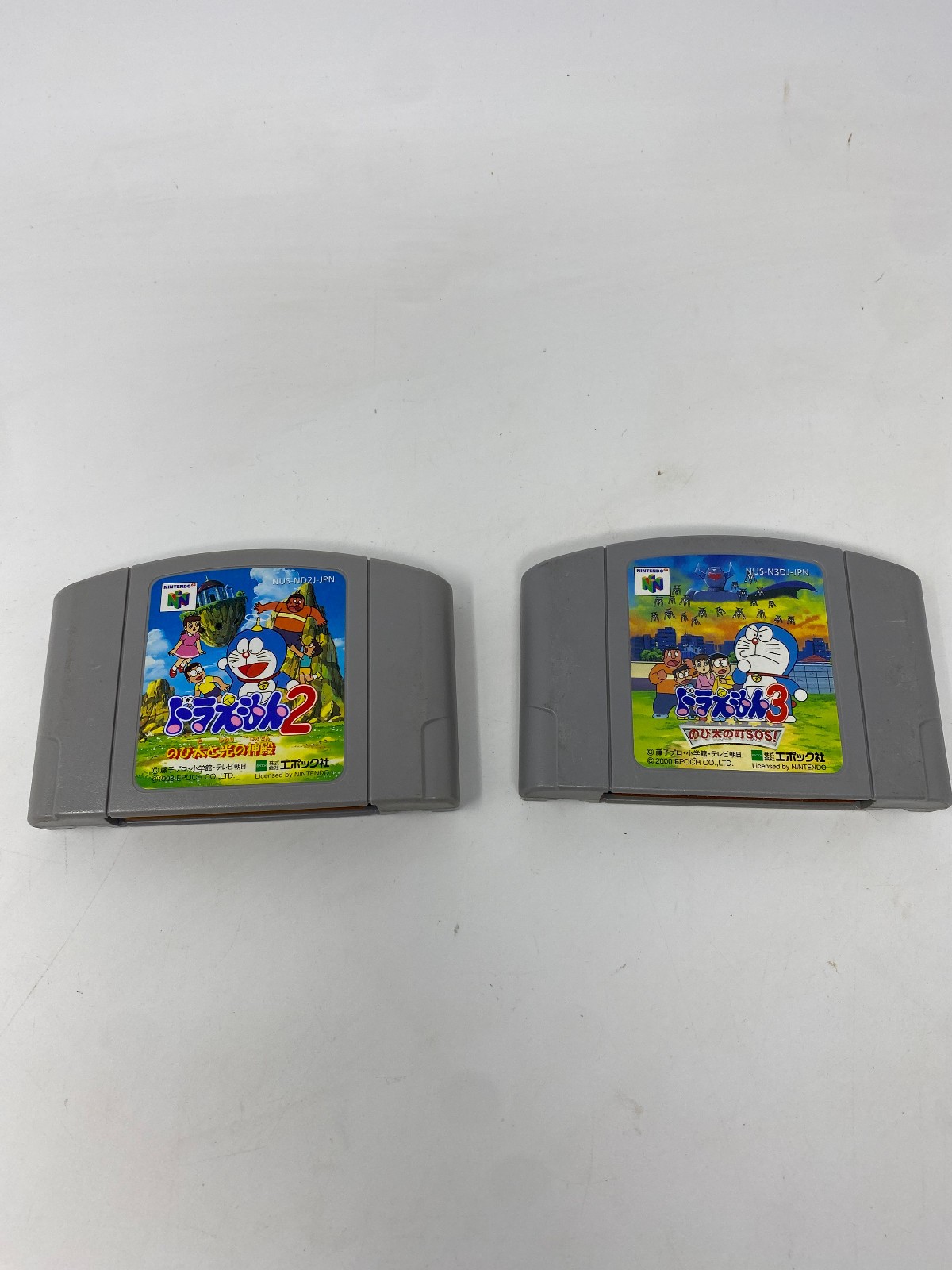 Doraemon 2 e 3 Nintendo 64 N64 gioco importazione giapponese lotto 2 cartucce NTSC-J