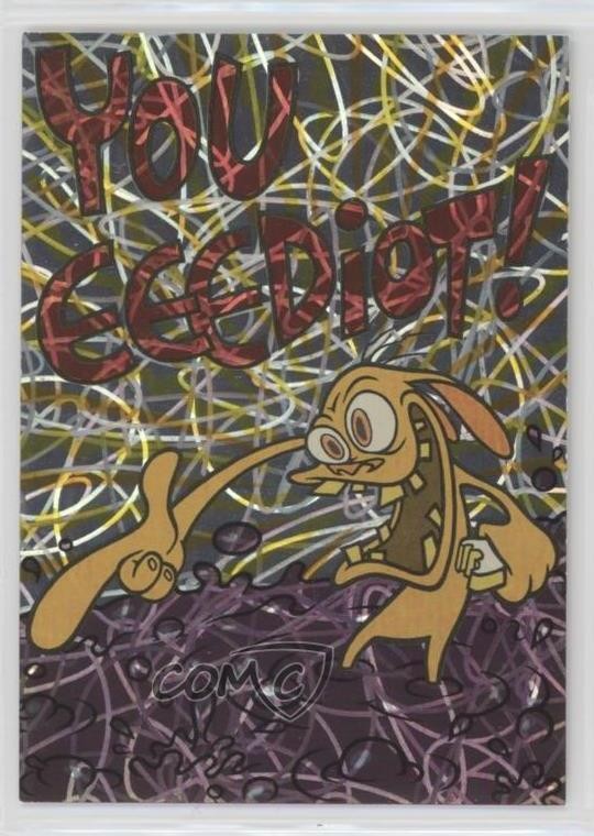 Fascia in gomma Topps Ren & Stimpy 1994 modello All-Prism You Eeediot! #17 0bn8
