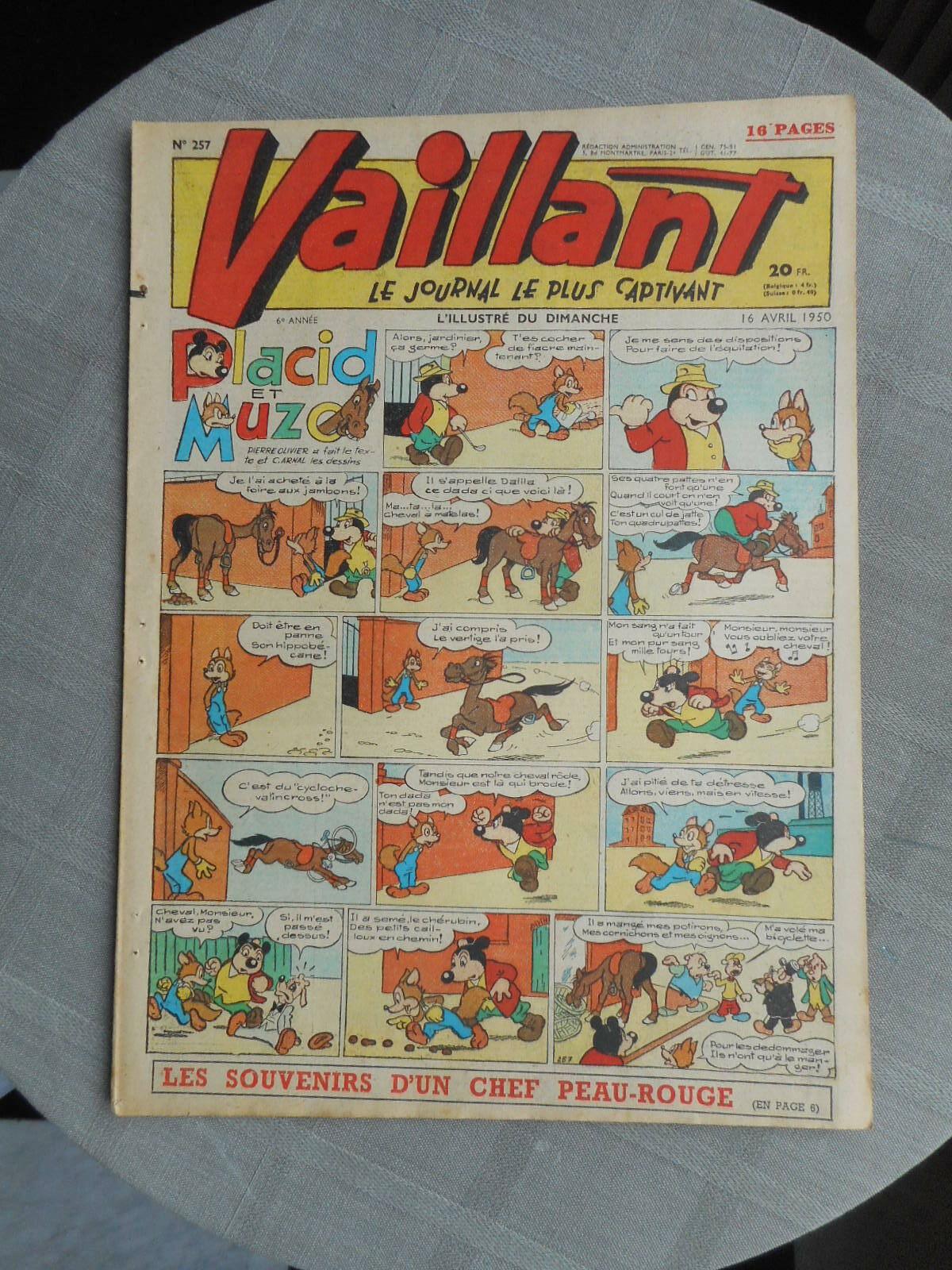Vaillant Il Giornale Più Coinvolgente N°257 1950 Buone Condizioni