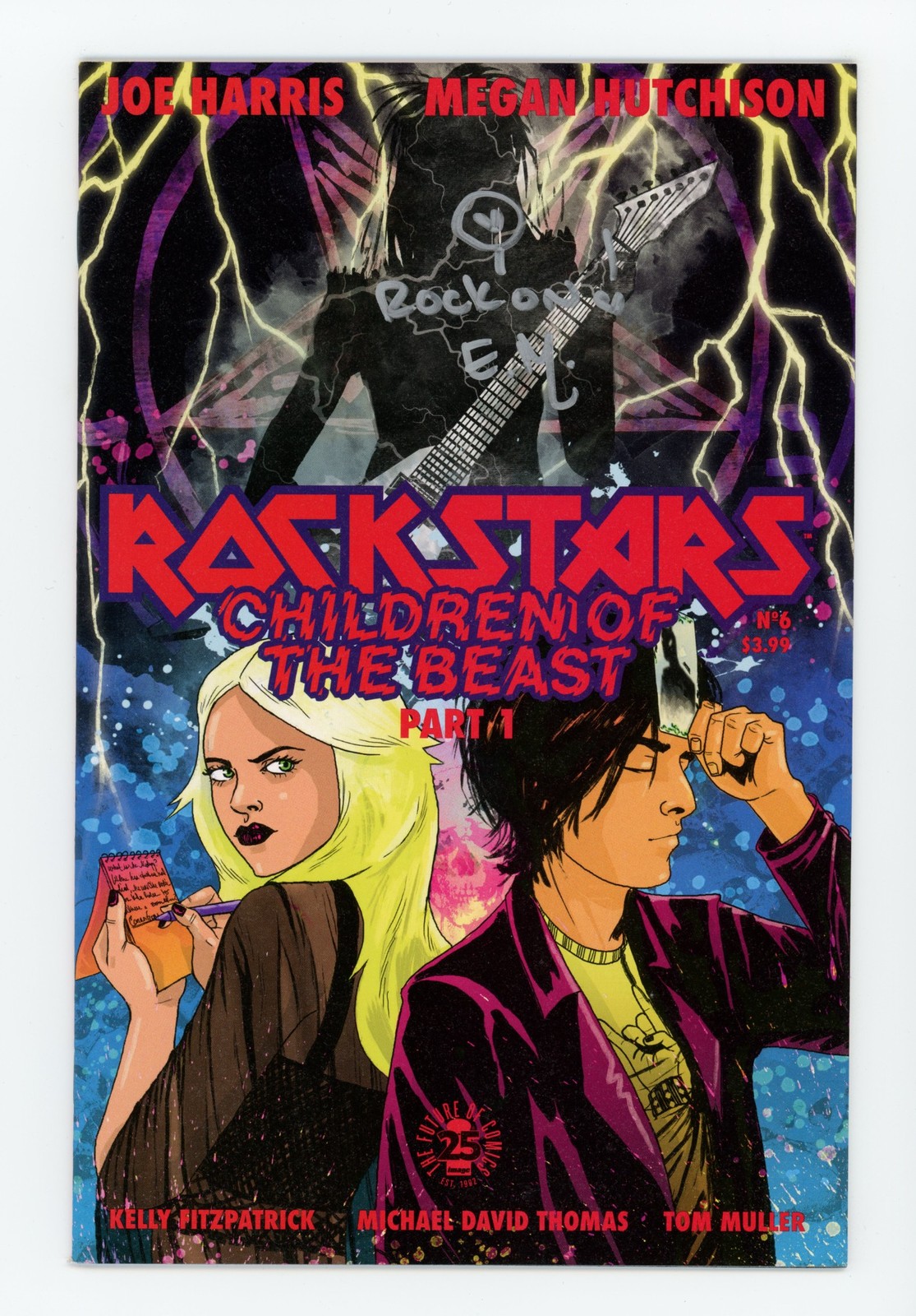 Rockstars #6 quasi nuovo + firmato Megan Hutchison 2017 immagine fumetti