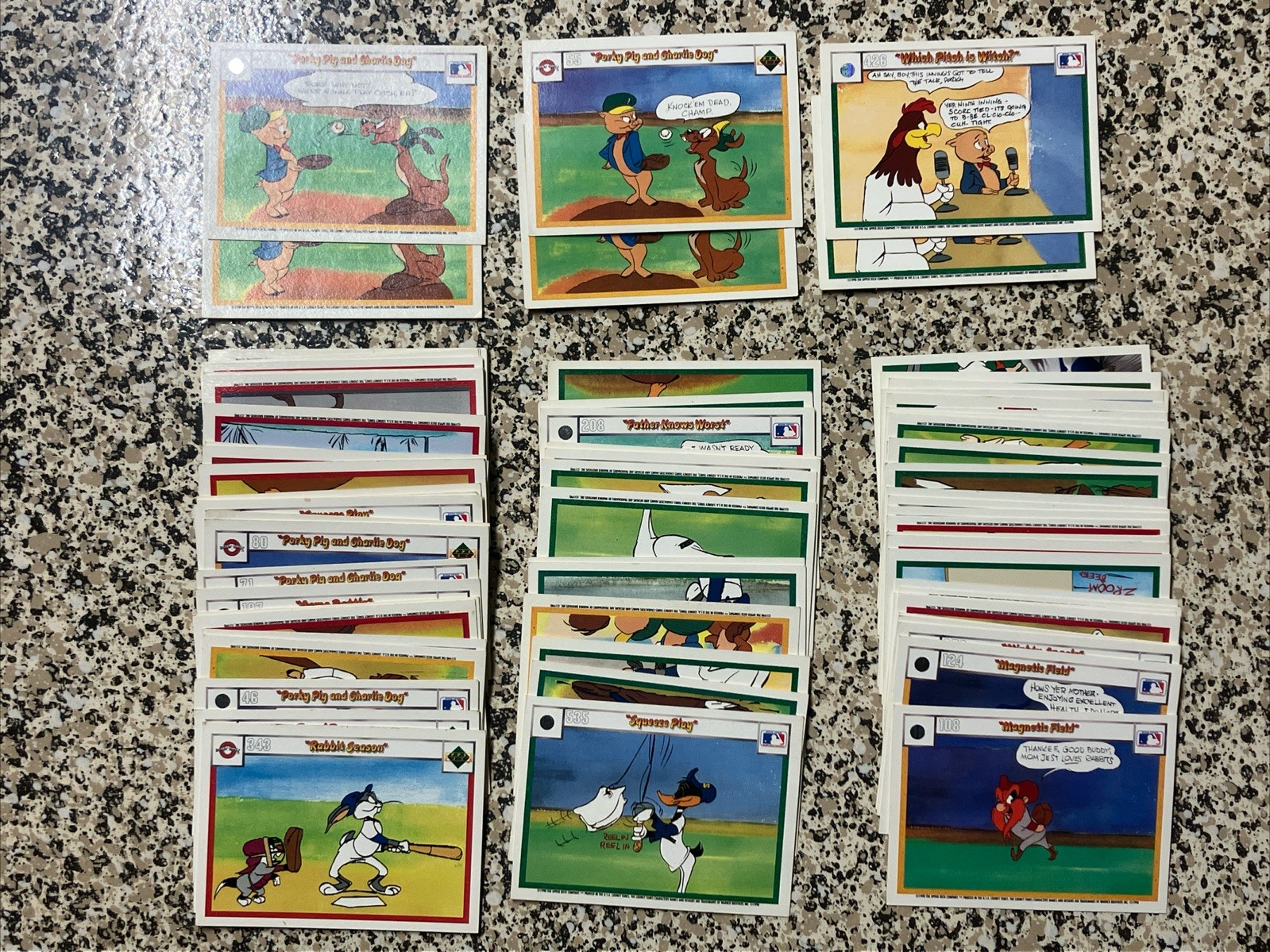 Upper Deck Looney Tunes Baseball Cards Lot Of 72