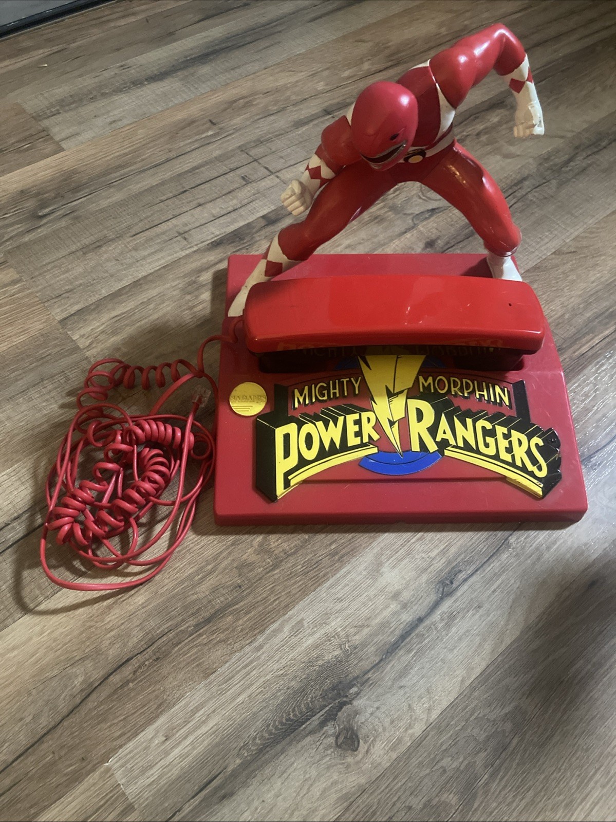 Telefono fisso Mighty Morphin Power Rangers Ranger rosso con cavo non testato