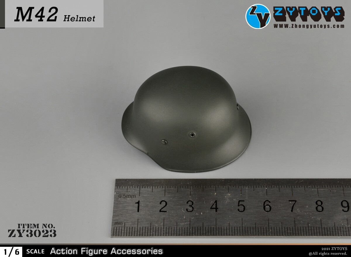 ZYToys 1/6 WWII tedesco M42 casco in metallo adatto corpo action figure 12"