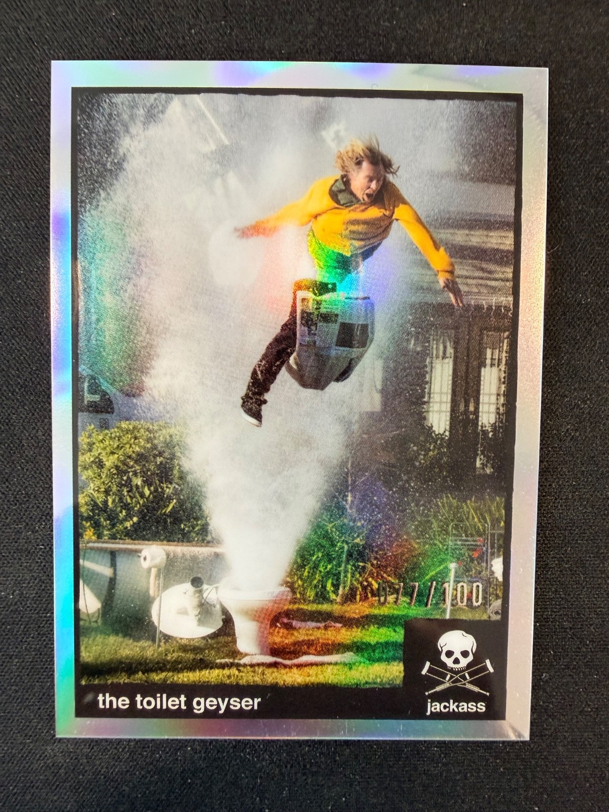 2022 Jackass Stunts Holo Parallel s-65 the toilet geyser /100