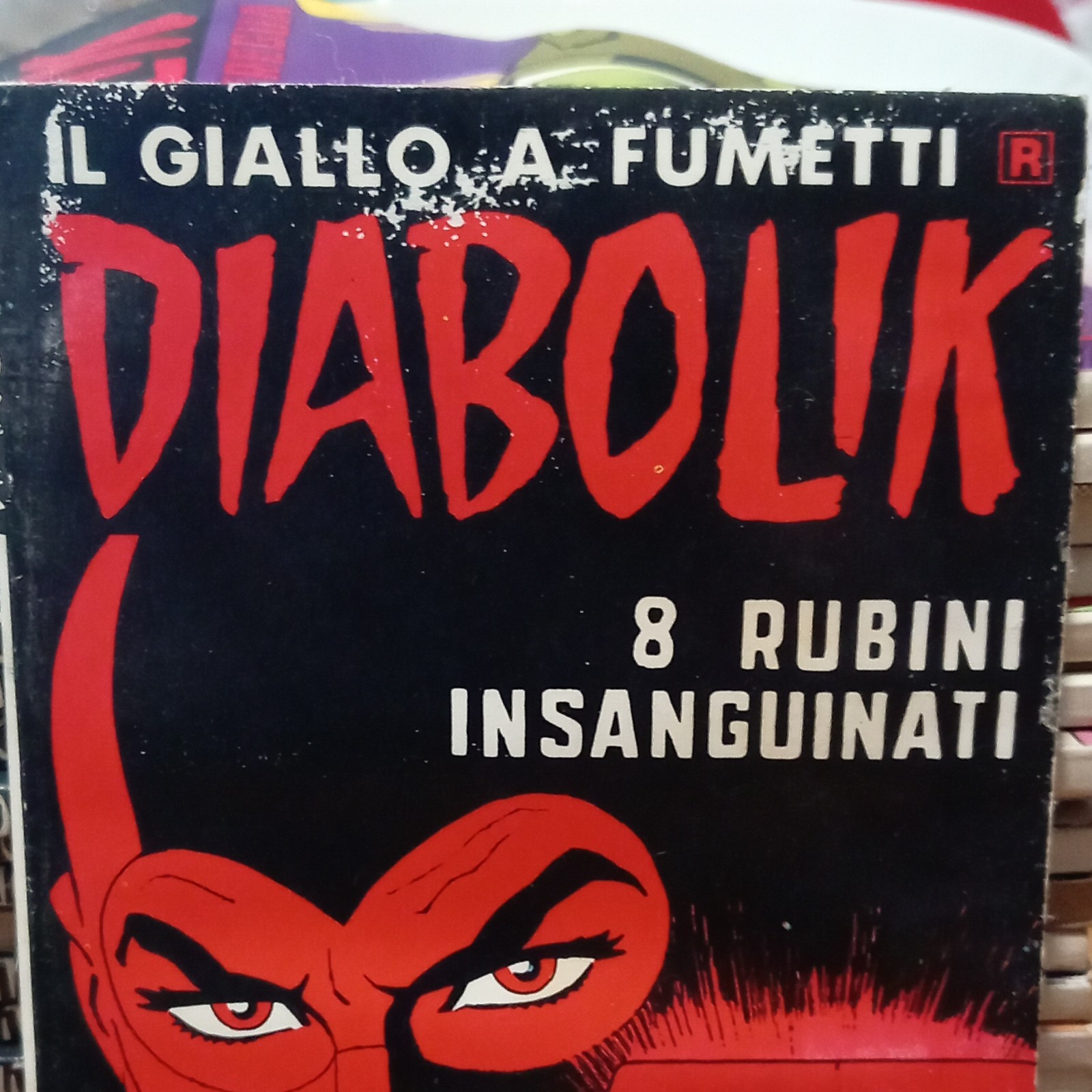 Diabolik Il giallo a fumetti 8 rubini insanguinati Giussani 1969 inedito