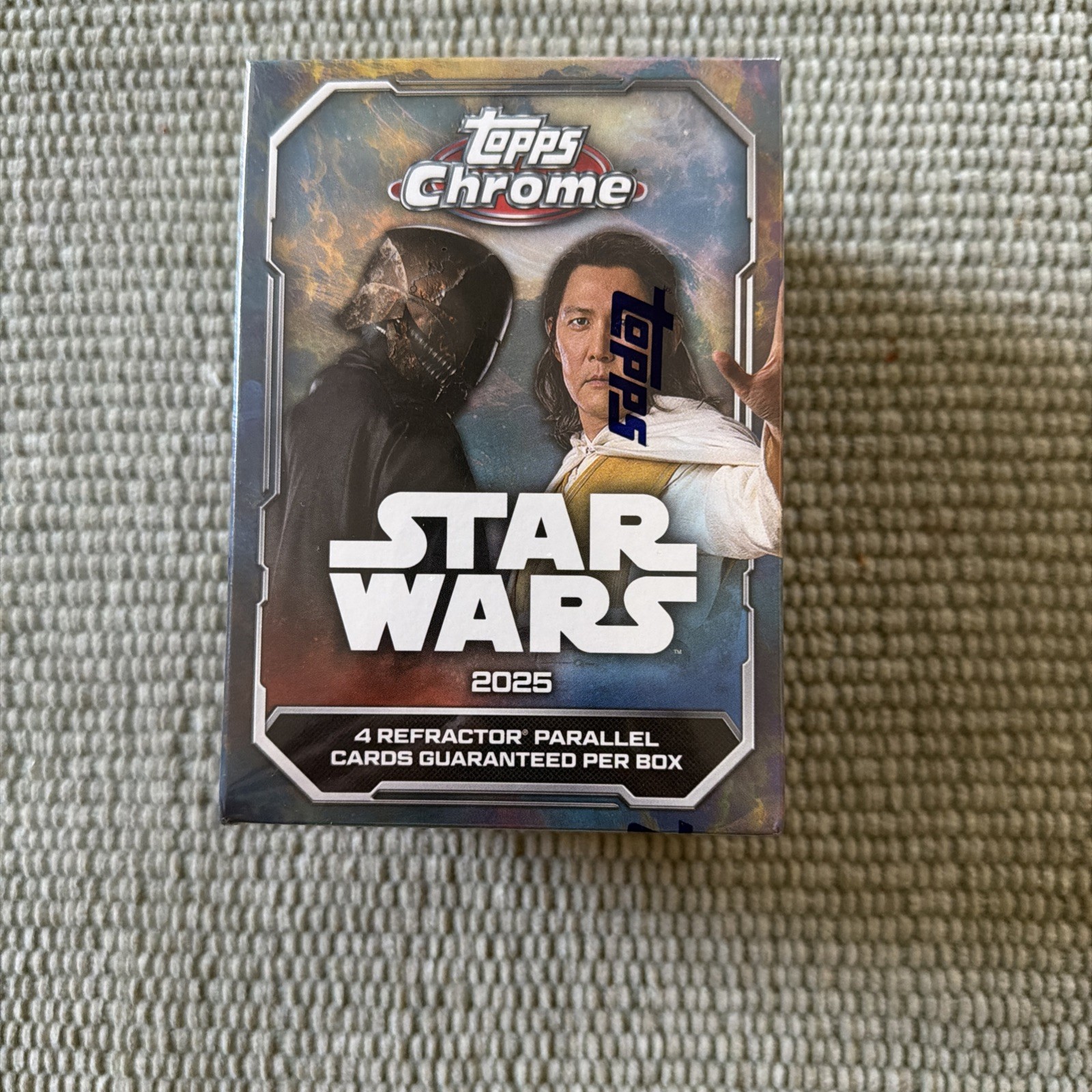 Topps Chrome Star Wars 2025 Trading Card Box 8 Packs 40 Cards 4 Refractors