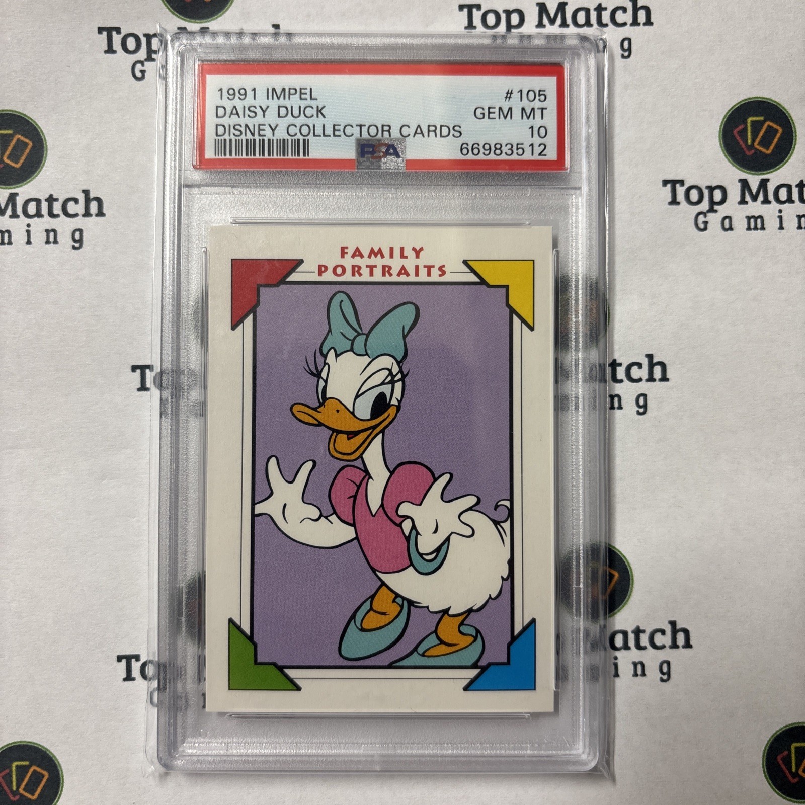 PSA 10 Daisy Duck 1991 Impel Disney Collector Cards #105 Family Portraits Card