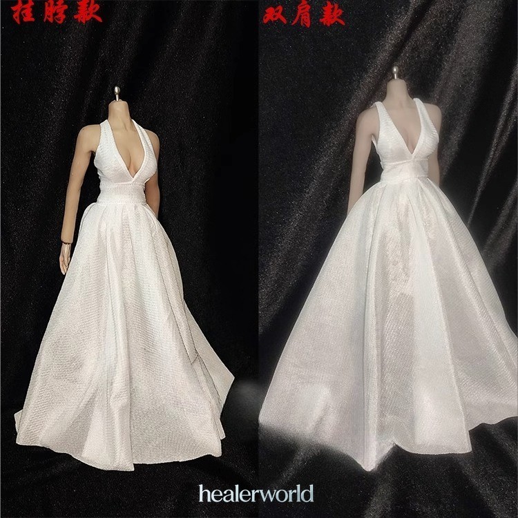 Abito da collezione donna scala 1/6 per action figure 12" abito lungo da sera