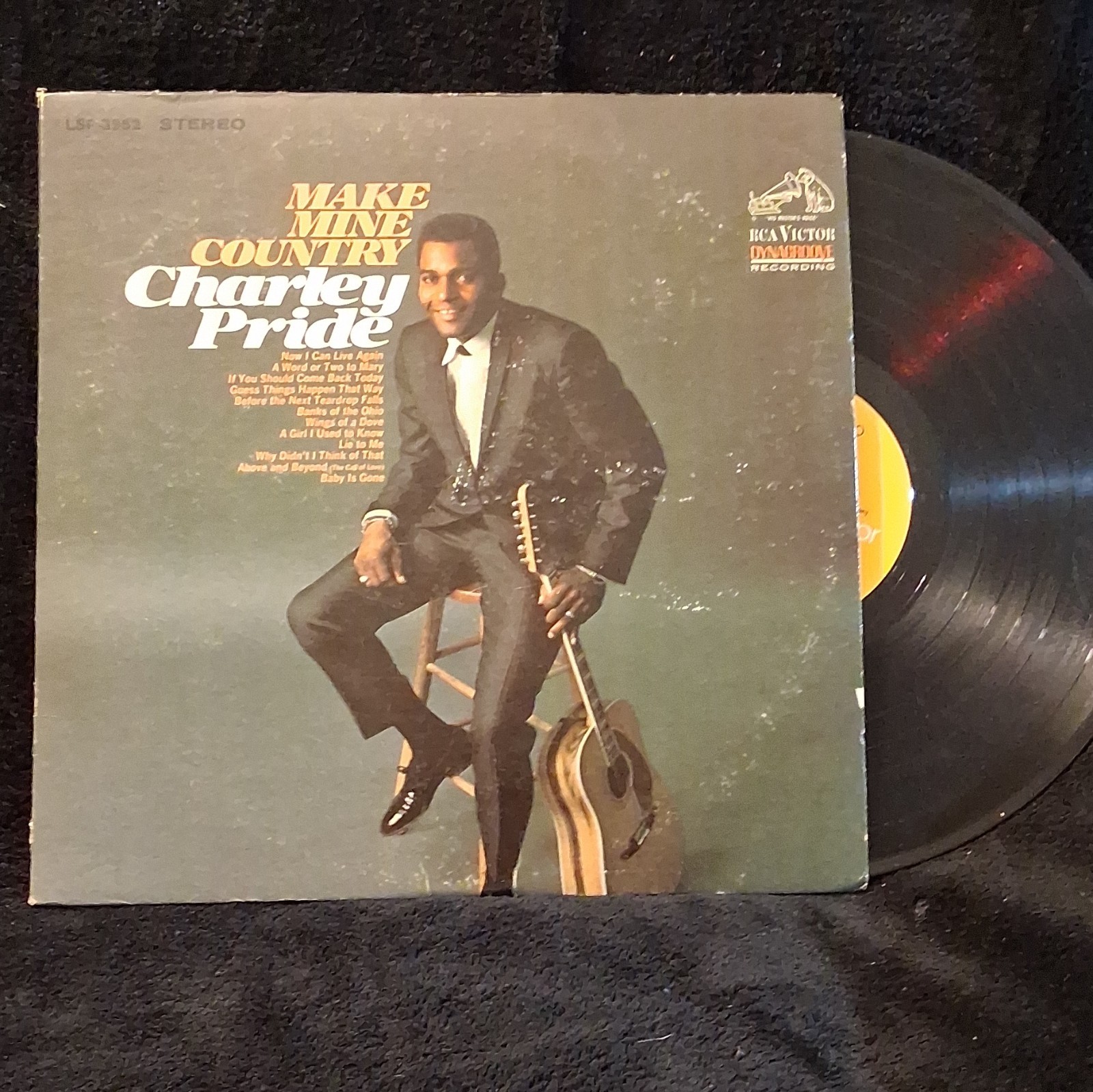 Vintage 1968 Charley Pride Make Mine Country RCA Victor LSP-3952 Stereo Vinyl LP