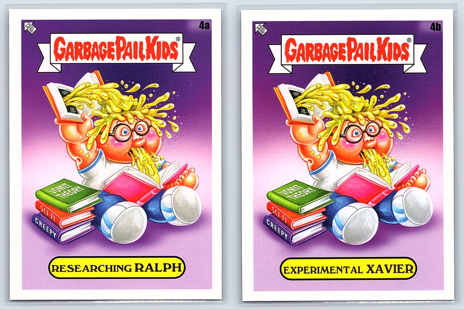 Spazzatura secchio bambini set 2 carte libro vermi ricerca Ralph & Experimental Xavier