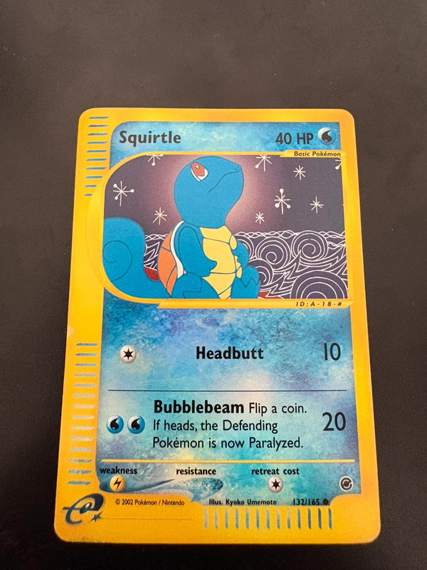 Pokemon Squirtle 132/165 Expedition base set Eng 2002