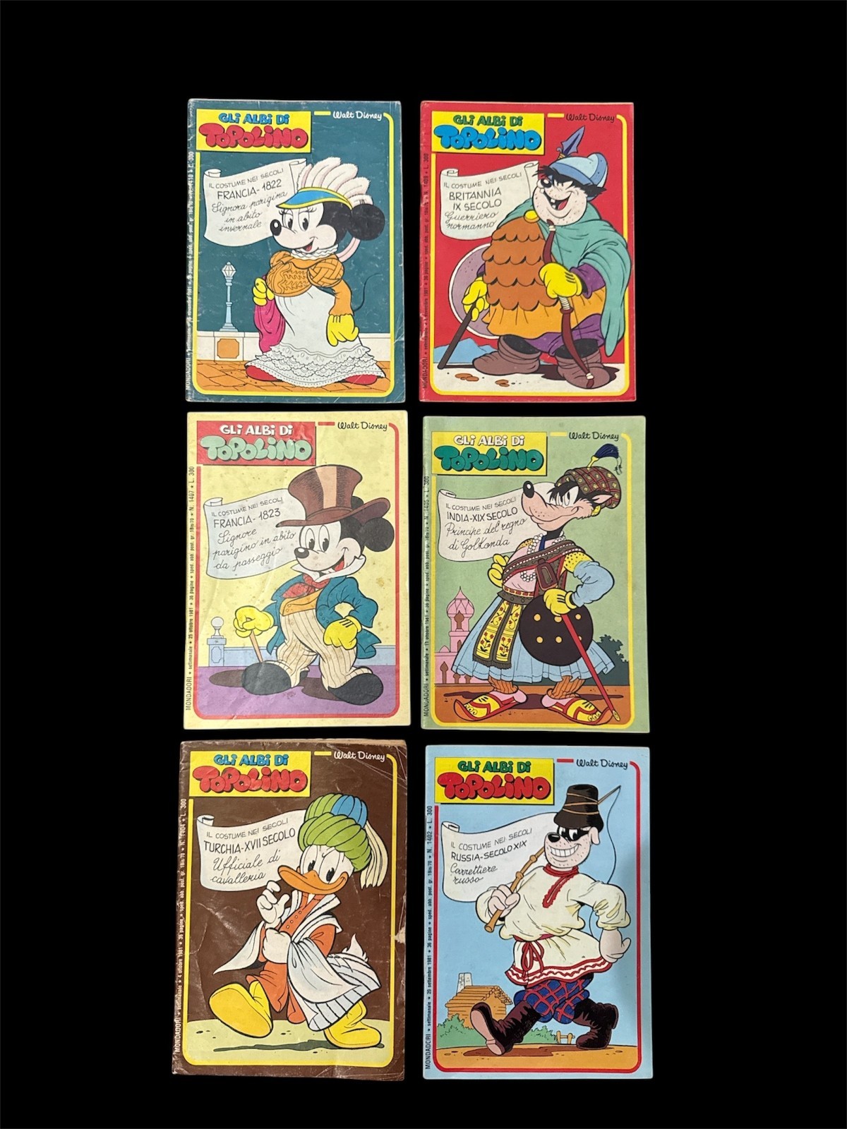 Lotto di 6 ALBI di TOPOLINO N. 1402 - 1404 - 1405 - 1407- 1409- 1410 Walt Disney