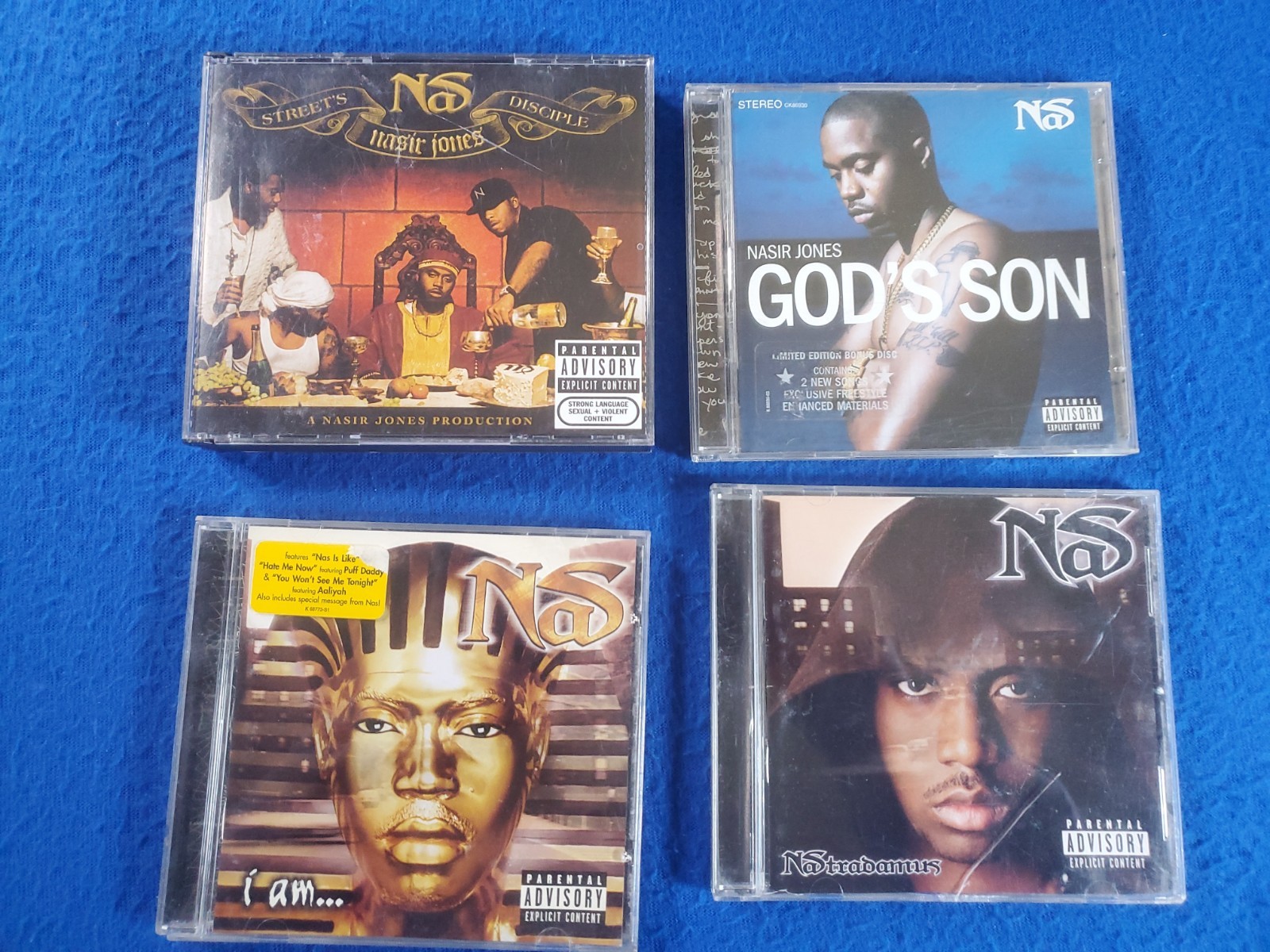 Nas CD Lot 4 Albums Hip Hop Rap Stillmatic God's Son I Am Street's Disciple