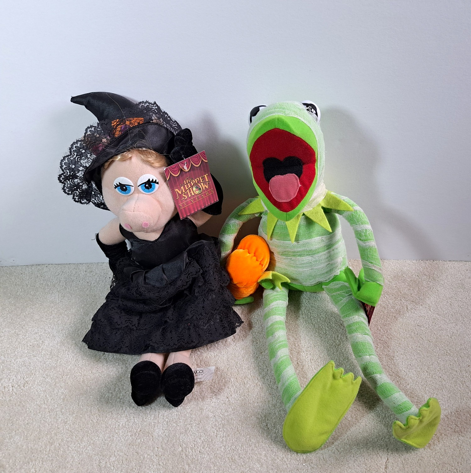 Vintage Nanco Muppet Show Miss Piggy & Kermit  25th Anniversary Halloween RARE