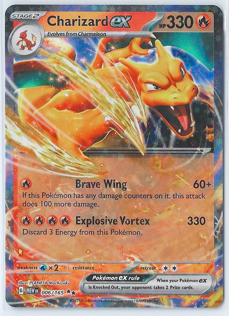 Charizard ex 006/165 Doppio Raro 151 Pokemon Holo NM/M
