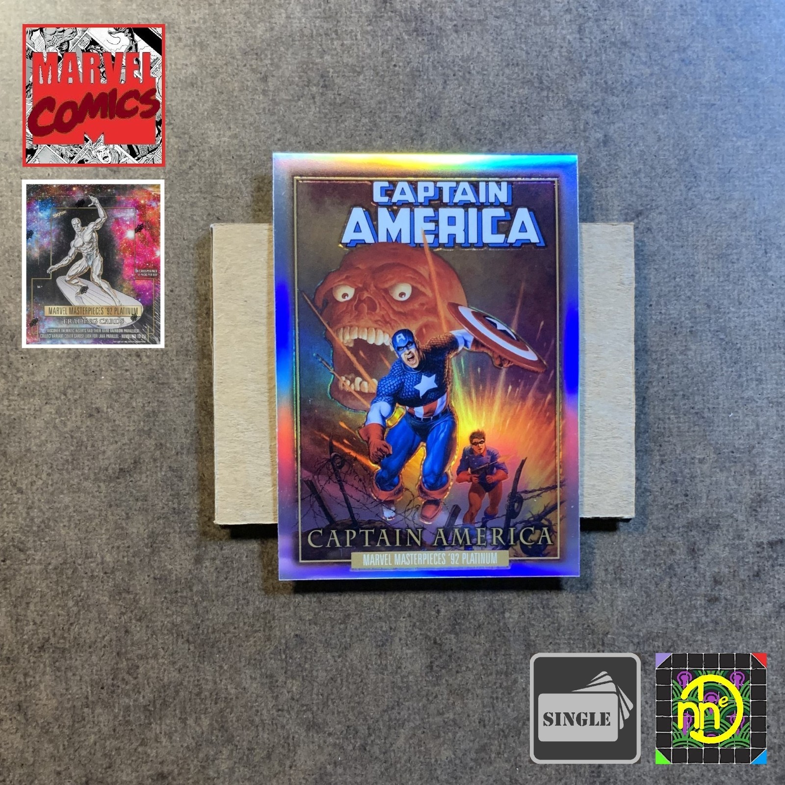 2024 Marvel Masterpieces 92 - COPERTINE FANTASTICHE ARCOBALENO - FC-8 Capitan America #8