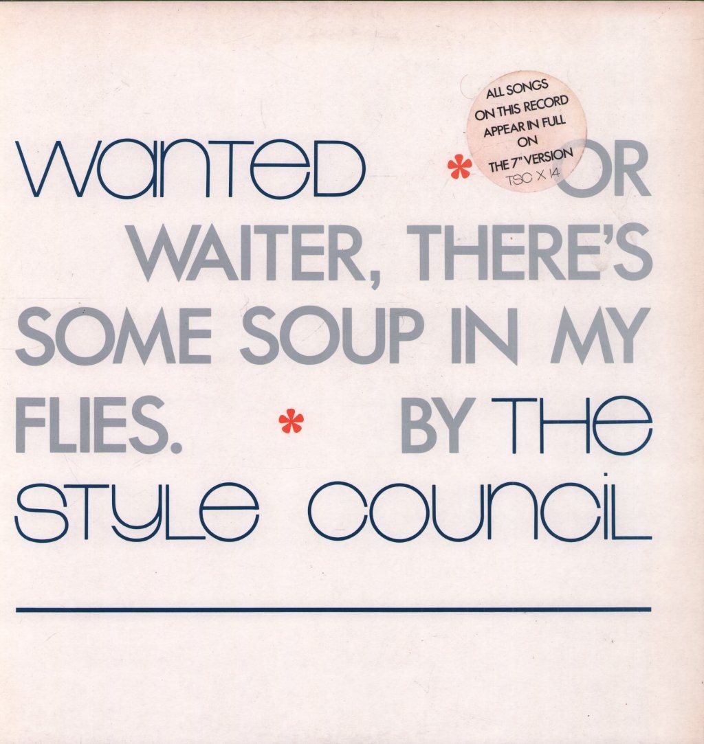The Style Council Wanted Vinile 12" 3 brani 45RPM in Picture Sleeve (TSCX14) UK