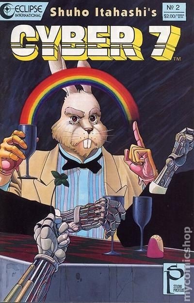 Cyber 7 #2 FN 1989 Immagine Stock