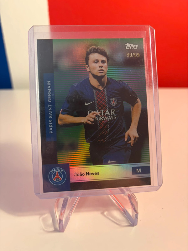 Joao neves 99/99 team set psg topps