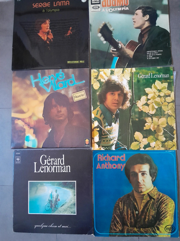6 vinyls varietes francaises annee 70