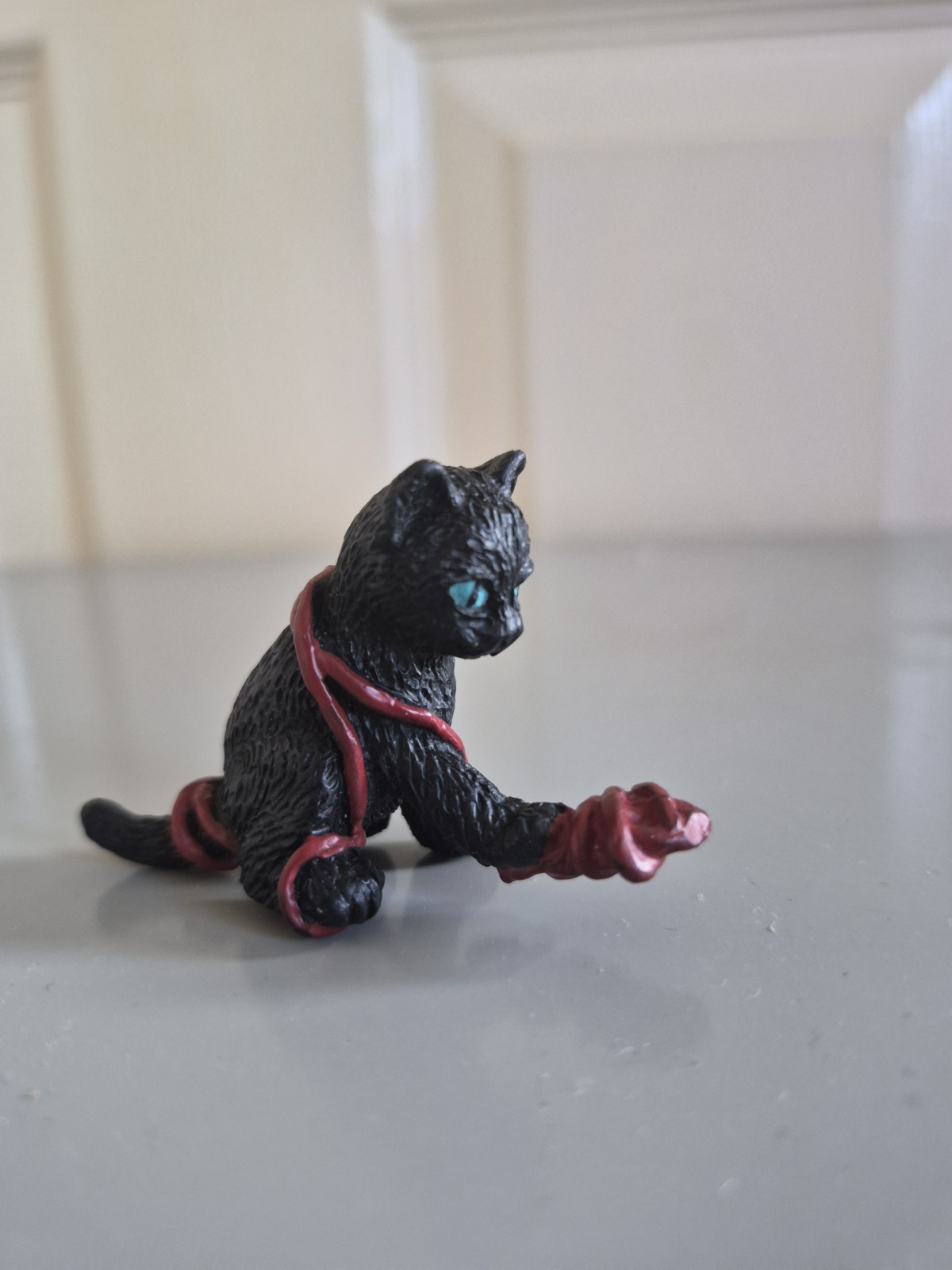 Gattino in tasca gatto nero PVC MEG M.E.G. Figurina piccola gattino giocattolo vintage 1994