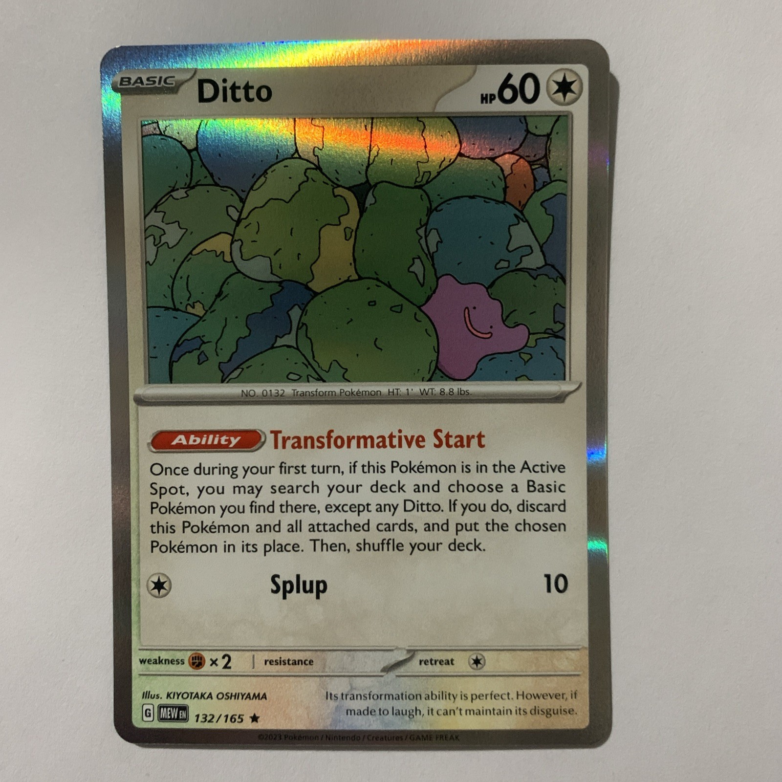 Idem 132/165 Raro 151 Pokemon Holo Near Mint