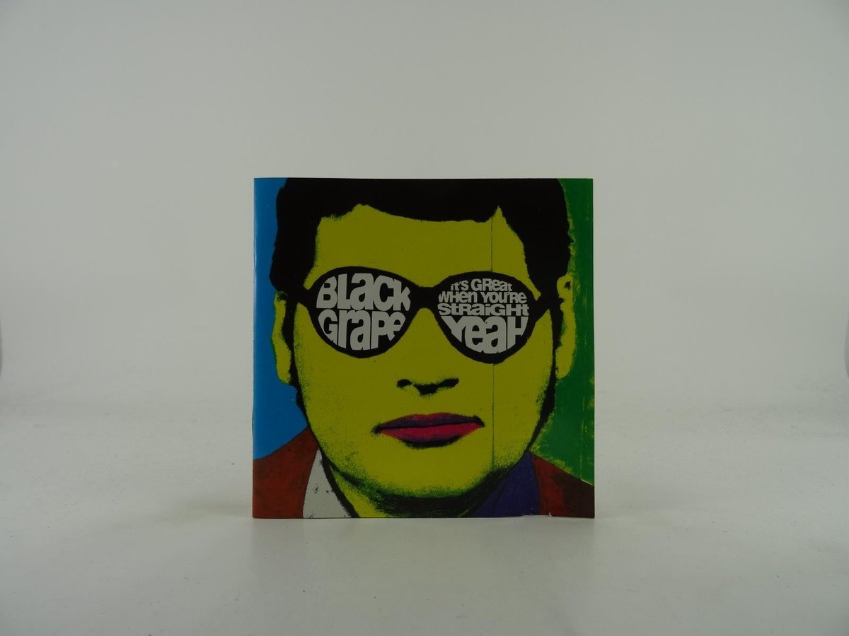BLACK GRAPE IT'S GREAT WHEN YOU'RE STRAIGHT YEAH (343) 10 Track CD Album plus Pi